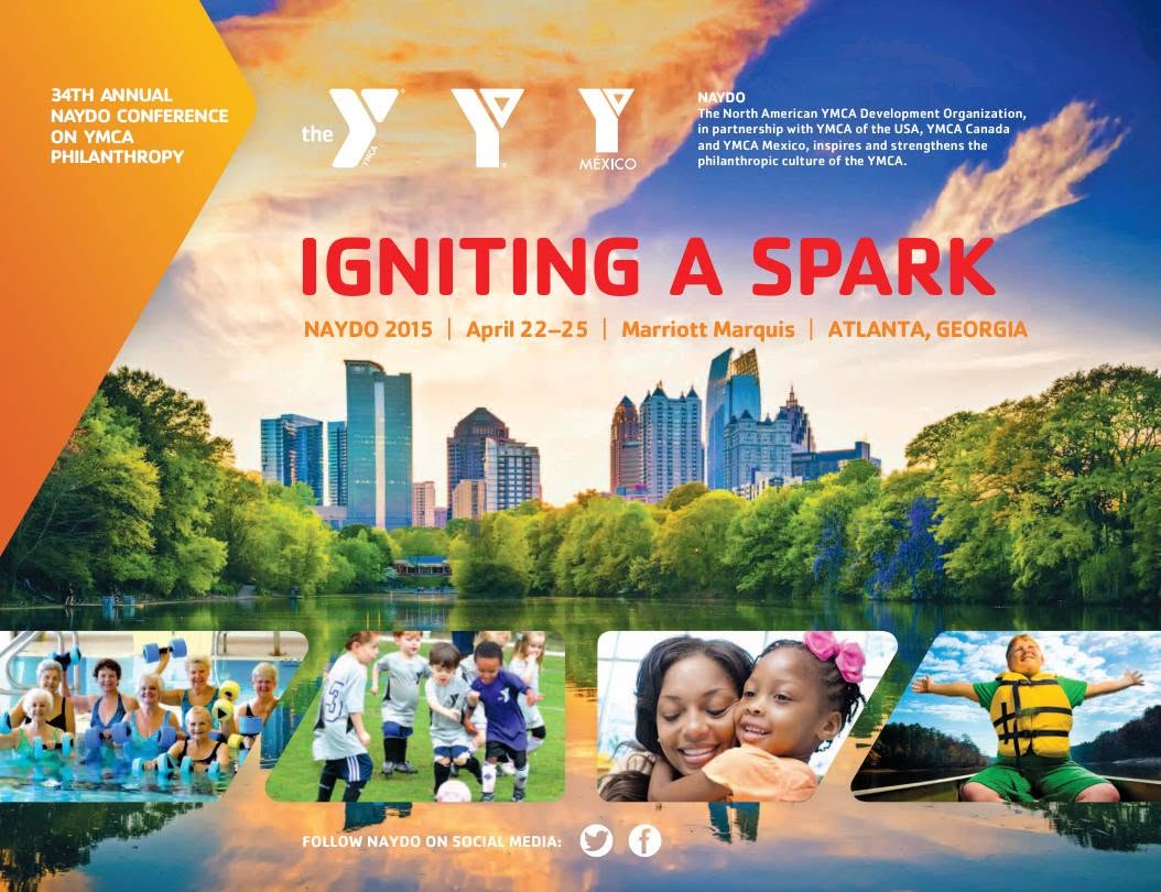Poster for the 34th Annual NAYDO Conference on YMCA Philanthropy, Atlanta 2015