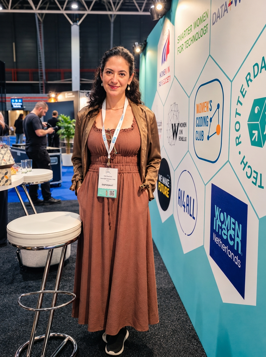 Elda Martinez as an exhibitor at the Women in Tech stand, Data Expo Netherlands